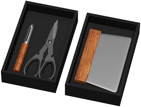 Lixple Bamboo Kitchen Drawer Organizer, 2 Pack, 10" x 6" x 2", Black