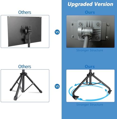 Projector Tripod Stand with Wheels Laptop Tripod Stand Projector Tripod Laptop Stand Floor Stand Live Stream stand Treadmill Stand Music Stand with 6" LED Ring Light for Online Meeting Recording