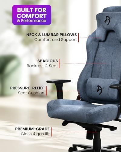 Arozzi Vernazza Gaming Chair Soft Fabric Blue