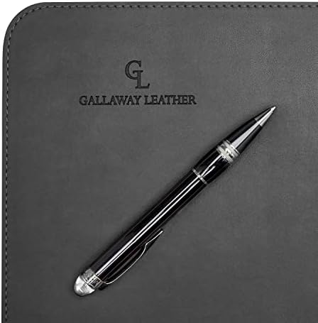 Gallaway Leather Desk Mat,Desk Writing Pad - Office Desk Pad, Medium 24" x 14" Gray, Desk Mats on Top of Desks, Gift Ready Elegant Computer Desk Mat Desk Cover Desk Pad Protector PU Leather