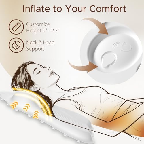 Bath Pillow for Tub, Adjustable Silicone Bathtub Pillows for Head and Neck, 0"–2.3" Neck Support, 34 Suction Cups, Easy to Clean, No Machine Wash Needed (White)