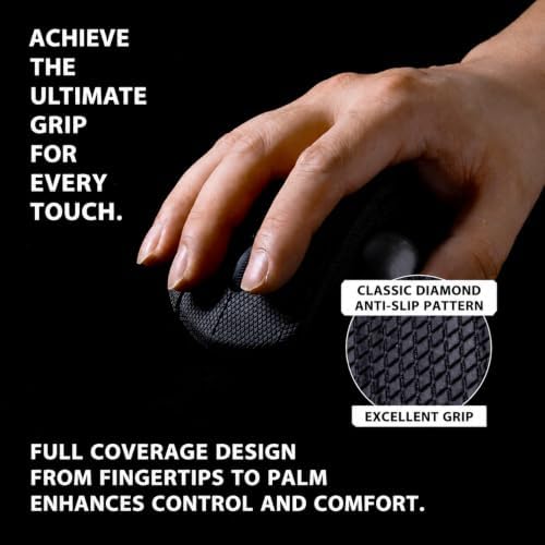 Trackball Mouse Grip Tape Compatible with Logitech MX Ergo S/MX Ergo, Anti Slip, Sweat Absorbing, Ultra-Thin 0.5mm, Cut to Fit, Easy to Apply, Full-Coverage Type (Black)