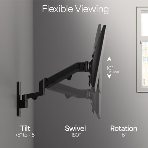VIVO Black Single TV Wall Mount for 23 to 43 inch Screens, MOUNT-G200B