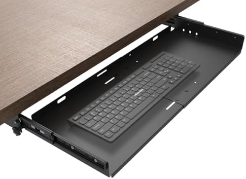 Large Under Desk Slide-Out Keyboard Tray, 27 x 9.8 inch