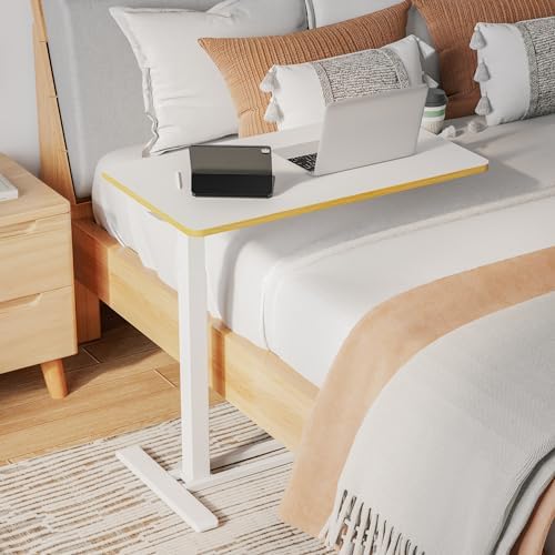SANODESK 28''Mobile Standing Desk with Hidden Wheels,Pneumatic Laptop Desk