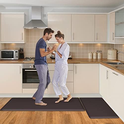HappyTrends 2 PCS Kitchen Mat Cushioned Anti-Fatigue Floor Mat, Heavy Duty