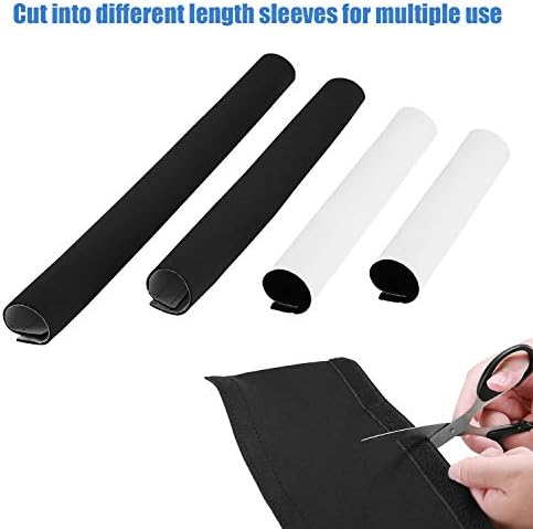 JOTO 4 Pack Cable Management Sleeve -Black, 2 Large