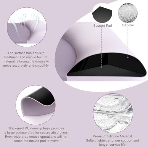 MOSISO Keyboard Mouse Pad Set, Large Gaming Mouse Pad&Keyboard Wrist Rest