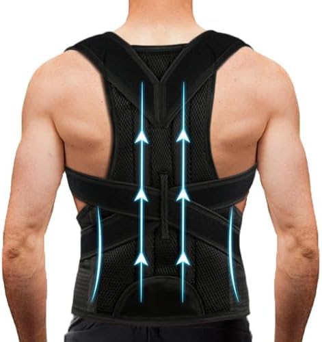Back Brace Posture Corrector for Women Men -Adjustable and Breathable Support Scoliosis for Waist - Improve Back Posture for Body Correction and Lumbar Support L(33"-37")