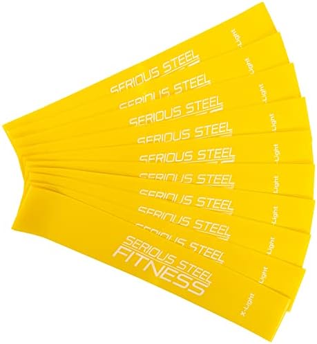 Serious Steel Fitness Mini Resistance Loop Bands | Rehab and Prehab Stretch Bands | 12" Exercise Workout Bands (Sets of 5 Pack and Sets of 10 Pack Trainer Options Available!)