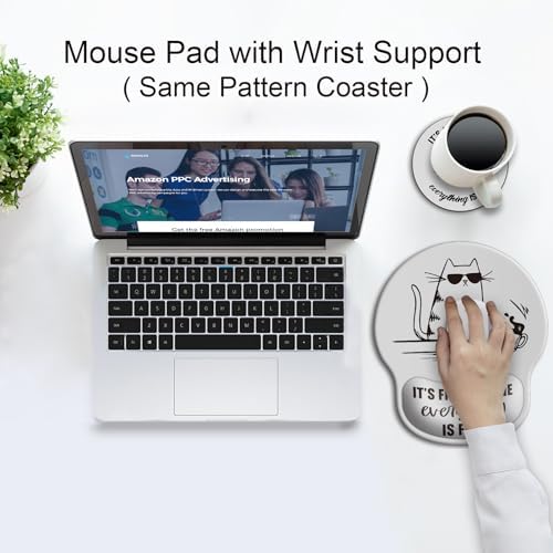 Ergonomic Mouse Pad with Wrist Rest Support,Gel Mouse Pads for Desk