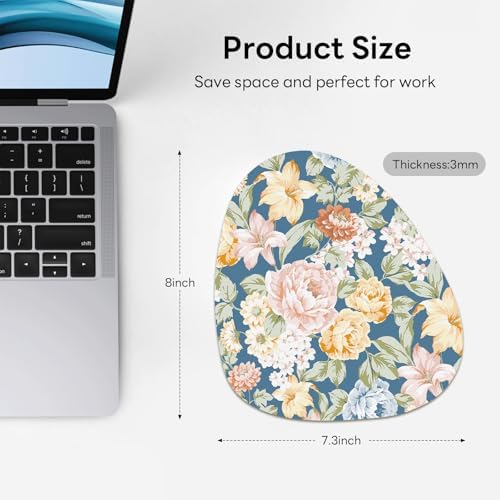 Water Drop Mouse Pad 7.3x8in Non-Slip for Laptop, Daisy