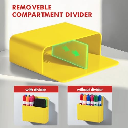 BEYGORM Plastic Magnetic Pen Holder, Powerful Magnet, 2 Pack