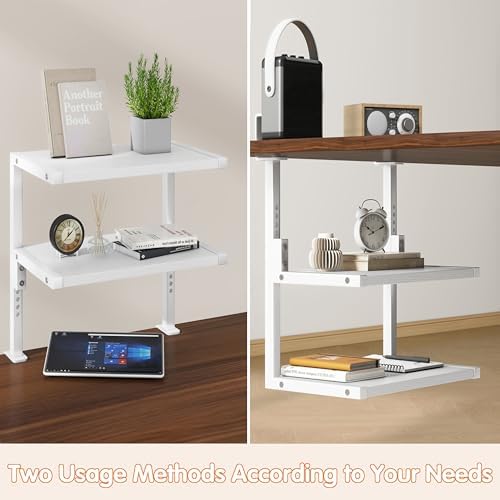 IBUYKE Clamp on Desk Organizer Shelf,Desk Extender Shelves UTMZ007W