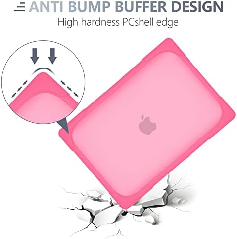 Batianda Foldable Stand Heavy Duty Case for MacBook Air 13.6 inch, Pink