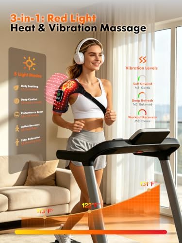 Red Light Therapy Shoulder Massager Heating Pad for Pain Relief