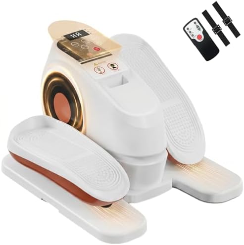 Under Desk Elliptical Machine, 16-Speed Electric Elliptical Leg Exerciser as Seen on TV for Seniors, Quiet Portable Seated Pedal Exerciser for Home Office with Auto & Manual Modes, and Remote Control