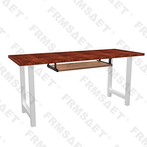 FRMSAET Under Desk 20/24/30 inch Keyboard Drawer Platform (24 in, Brown)