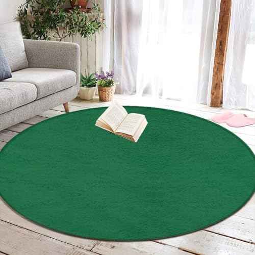Highly Premium Quality Floor Mat, Office Chair Decor Mat, Room Sofa Yoga Soft Round Carpet Green, 24inch