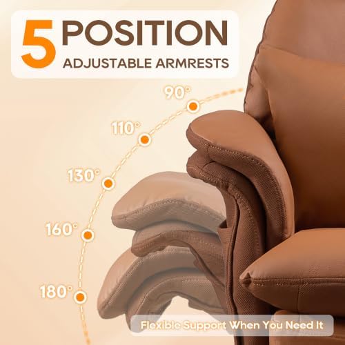 Big and Tall Criss Cross Legged Office Chair with Flip Armrests