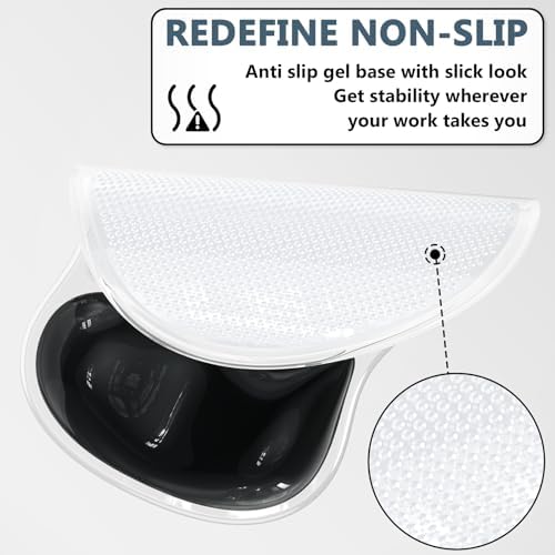 AKIT Ergonomic Mouse Pad with Wrist Rest&Keyboard Wrist Rest Set,Gel,Black