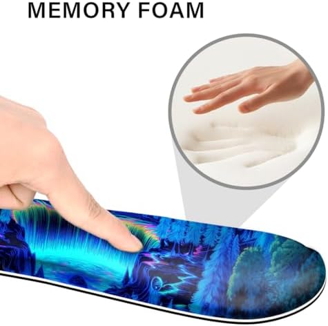Desk Pad and Keyboard Wrist Rest, Large Mouse Pad + Keyboard Pad+Mouse Wrist Support, Non-Slip Desk Mat Protector for Office, Home 31.5×11.8 Inches Waterfall