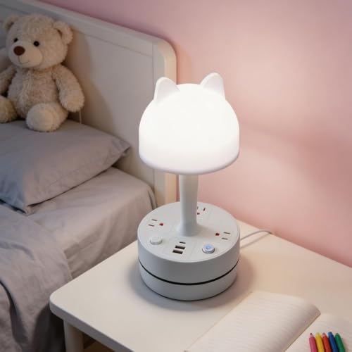 Cute Rabbit Table Lamp for Study and Nightstand