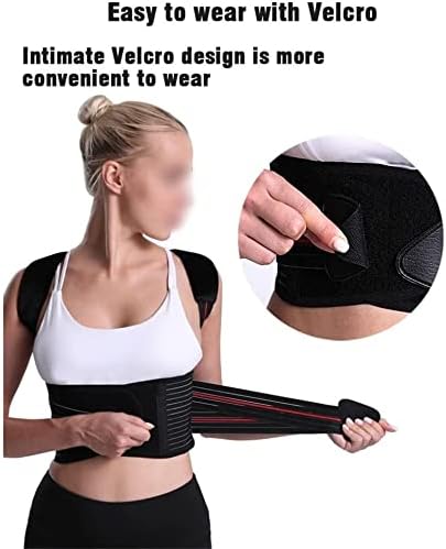 Adjustable Straight Back Posture Corrector Shoulder Lumbar Brace Spine Support Belt Adjustable Corset Correction Body (Size : X-Large)