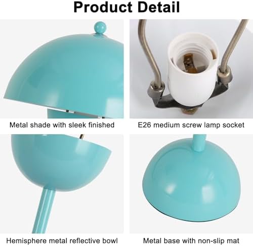 Creative Mid-Century Modern Bud Table Lamp for Home&Office, Turquoise