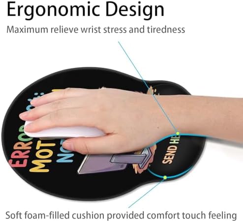 Britimes Ergonomic Mouse Pad with Wrist Support, Funny Cat