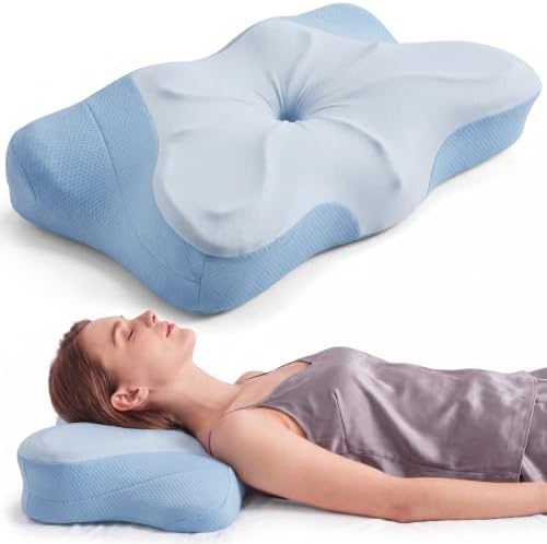 Cervical Neck Pillow, Memory Foam Contour Pillow, Queen