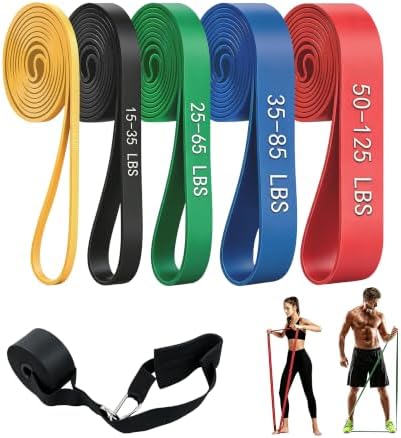 Resistance Bands with Door Anchor, Pull Up Assistance Bands for Working Out
