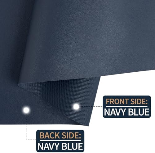 Leather Desk Pad Mat, Navy Blue Desk Mat, 23.6" x 13.7"
