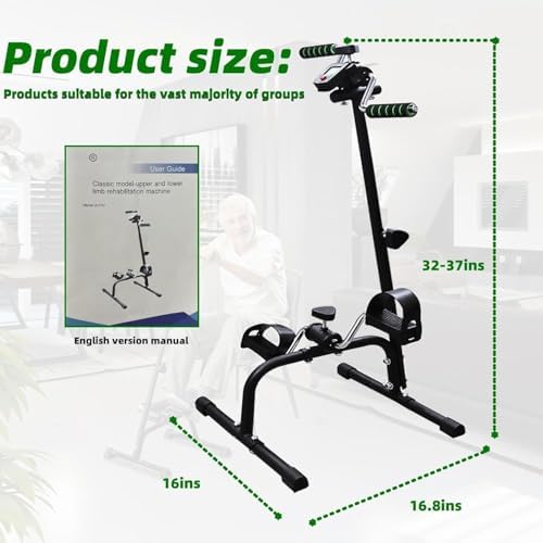 Pedal Exerciser Bike for Seniors Hand Arm Leg and Knee Stroke Recovery Equipment for Seniors fit for Full Body Great Gift for Elderly RehabWorkout