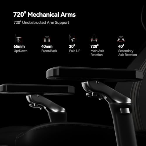 AutoFull M6 Ultra+ 2.0 Gaming Chair – World First with Shiatsu Massage | 720° Mechanical Armrests, Dynamic Lumbar Support, Adjustable Headrest | Ventilated & Heated