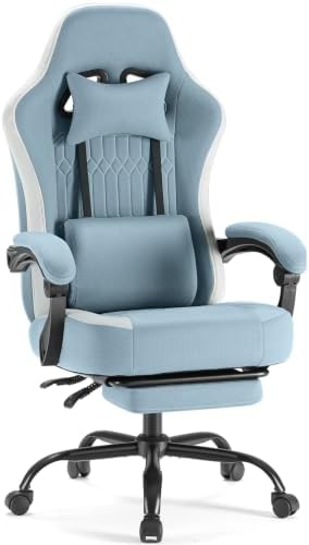 DUMOS Ergonomic Gaming Chair with Footrest, Video Game Chairs