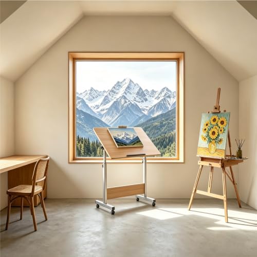 Garvee 32" Small Rolling Laptop Standing Desk