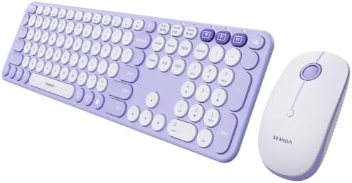 seenda COE202 Bluetooth Keyboard and Mouse Combo for Mac, Lilac Purple