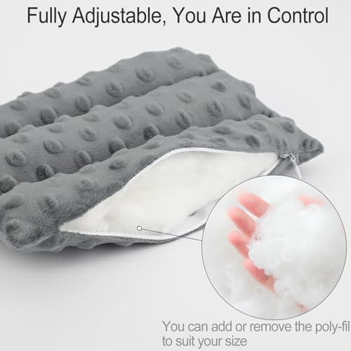Upgrade Neck Pad Strap Cushion Pillow for Arm Sling Comfort Shoulder Support Pad Rotator Cuff Replacemet Surgery Elbow Brace Carry Padded Cover Broken Wrist Hand Injury Cast, Minky Dot Dark Gray