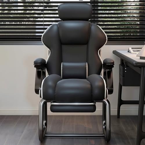 No Wheels Ergonomic Executive Office Chair with Footrest