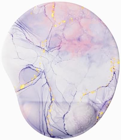 Mr. Pen- Ergonomic Mouse Pad with Wrist Rest, Pink Marble Luxe Design