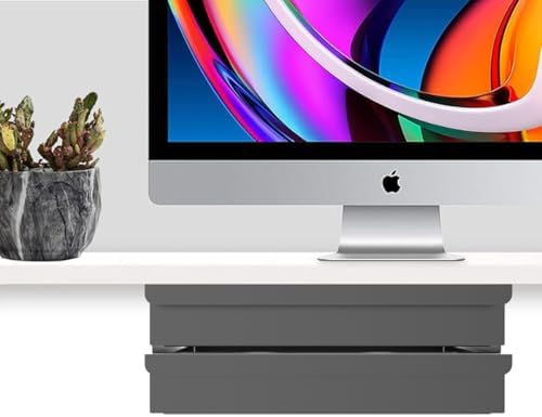 Dual Tier Under Desk Mounted Sliding Pull-out Drawer, 15.3" Wide
