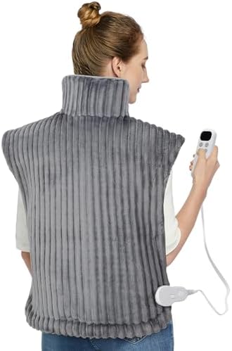 CAROMIO Heating Pad for Back Pain Relief, Neck and Shoulders