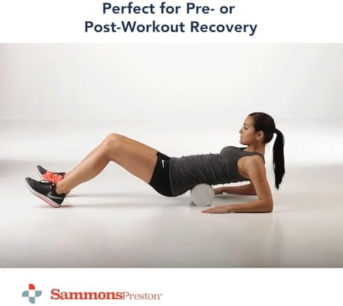 Sammons Preston Foam Therapy Roll, Back Roller, Exercise, Muscle, Yoga, 3"