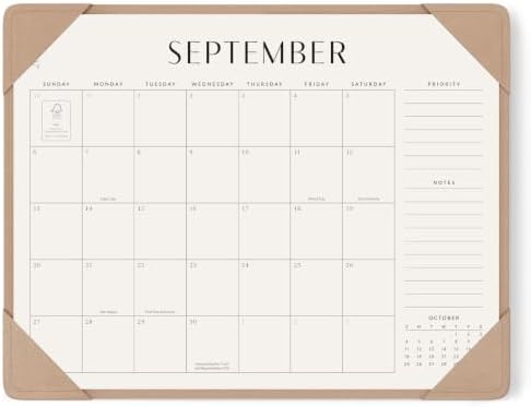 Jotsome Desk Calendar 2026-2027 with Mat, Large Blotter Calendar 22" x 17"