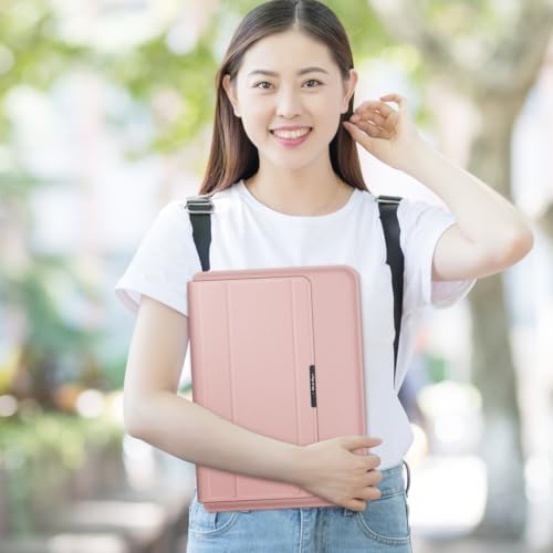 4 in 1 Ergonomic Workstation Set - Foldable Laptop Sleeve and Stand, Premium Leather Portable Computer Riser for 11-17 Inch Laptops, Waterproof Travel Organizer with Cooling Design (Gray,11-12")