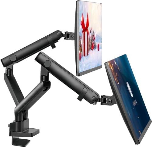 Heavy-Duty Dual Monitor Arm Desk Mount for up to 35" Screens, Black