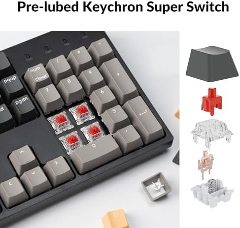 Keychron C2 Pro Wired Custom Mechanical Keyboard, Full-Size Hot-Swappable