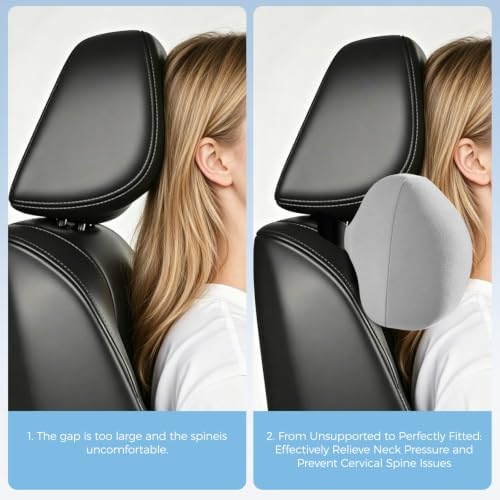 BABUR Car Headrest Pillow, Car Neck Pillow for Pain Relief While Driving