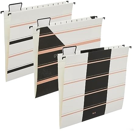 12 Pack Hanging File Folders Filing Cabinet Organizer Letter Size 1/5 Cut Adjustable Tabs Decorative for Home Office School Classroom